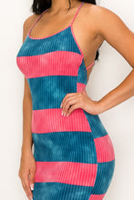 Load image into Gallery viewer, "Sweetness" Tie Dye Striped Body Con Dress