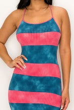 Load image into Gallery viewer, "Sweetness" Tie Dye Striped Body Con Dress