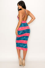 Load image into Gallery viewer, "Sweetness" Tie Dye Striped Body Con Dress