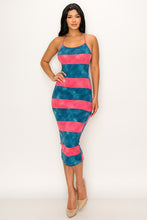 Load image into Gallery viewer, &quot;Sweetness&quot; Tie Dye Striped Body Con Dress
