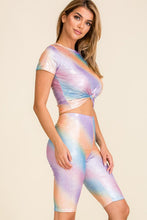 Load image into Gallery viewer, "Helena" Rainbow Biker Short Set
