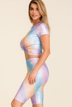 Load image into Gallery viewer, "Helena" Rainbow Biker Short Set
