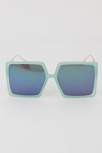 Load image into Gallery viewer, "Catching Sunrays" Turquoise Oversized Square Sunglasses