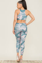 Load image into Gallery viewer, "Jahira" Tropical Print Sports Bra and Legging Set