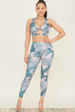 Load image into Gallery viewer, "Jahira" Tropical Print Sports Bra and Legging Set