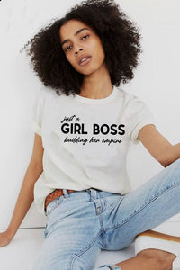 "Just A Girl Boss" Tee White