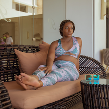 Load image into Gallery viewer, "Jahira" Tropical Print Sports Bra and Legging Set