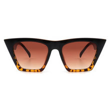 Load image into Gallery viewer, Duo Tone Black and Tortoiseshell  &quot;Zora&quot; Cat Eye Sunglasses
