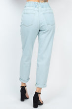 Load image into Gallery viewer, “One Hot Mama” High Waisted Mom Jeans Light Wash