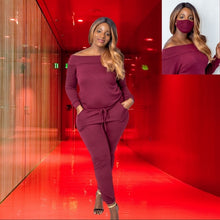 Load image into Gallery viewer, "Let's Chill" Jumpsuit and Mask Set