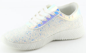 "Never Basic" Glitter Tennis Shoe