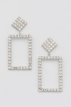 Load image into Gallery viewer, &quot;Shawna&quot; Rhinestone Square Drop Earring
