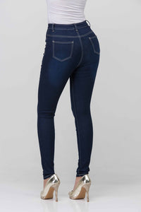 “Timeless” Dark Wash High Rise Skinny Jeans