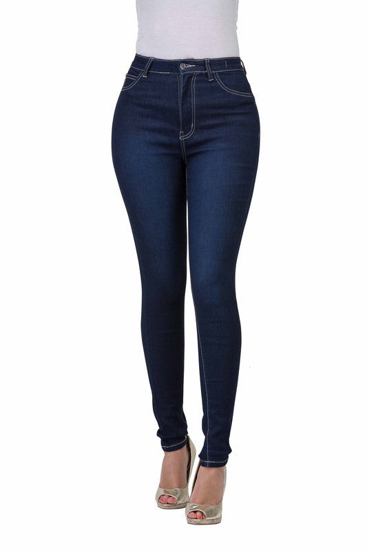 “Timeless” Dark Wash High Rise Skinny Jeans