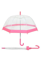 Load image into Gallery viewer, Transparent Bubble Umbrella Bubble Gum Pink Border
