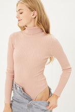 Load image into Gallery viewer, Mauve Turtle Neck Body Suit
