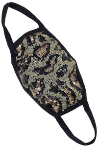 Sequin Leopard Mask