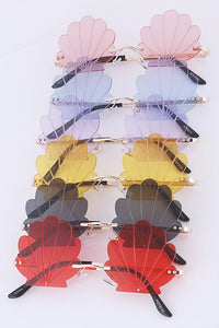 "Glam Clam" Red Seashell Sunglasses