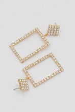 Load image into Gallery viewer, &quot;Shawna&quot; Rhinestone Square Drop Earring
