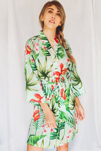 Load image into Gallery viewer, Tropical Floral and Leaf Print Robe
