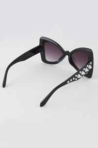 "Ava" Butterfly Sunglasses With Pearls