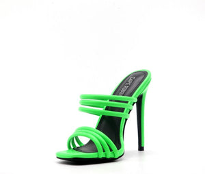 "Tango" Stiletto Heels Lime Green