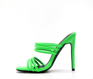 "Tango" Stiletto Heels Lime Green