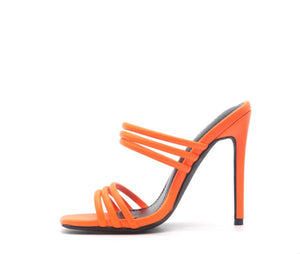 "Tango" Stiletto Heels Tangerine Orange