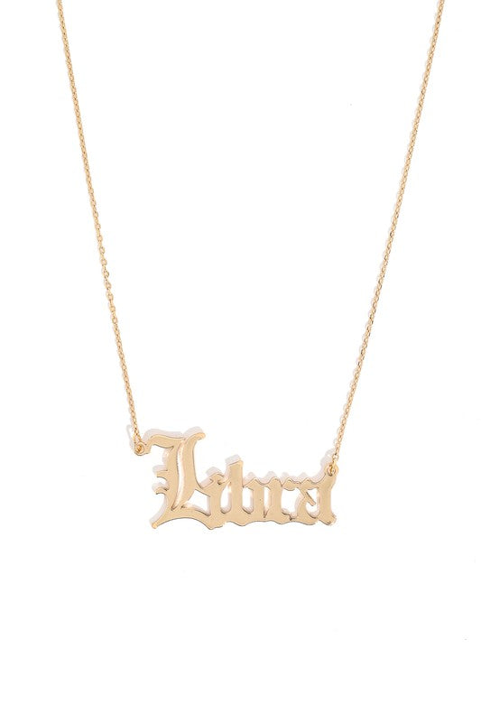 Libra Zodiac Sign Necklace