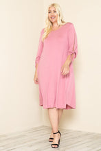 Load image into Gallery viewer, &quot;Easy Breezy&quot; Midi Dress with Tie Sleeve
