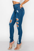 Load image into Gallery viewer, Distressed High Rise Skinny Jeans
