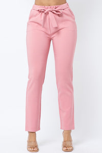 "She Means Business" Pink Trousers