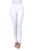 Load image into Gallery viewer, “Blanco” White Super Stretch High Rise Skinny Jeans
