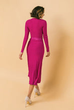 Load image into Gallery viewer, &quot;Allure&quot; Magenta Ribbed Sweater Dress
