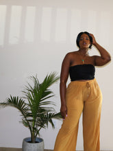 Load image into Gallery viewer, Mimosa Yellow Drawstring Pleated Pant- One Size Fits Most
