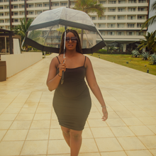 Load image into Gallery viewer, Transparent Bubble Umbrella Black Border
