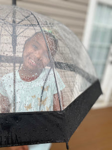 Transparent Bubble Umbrella Black Border