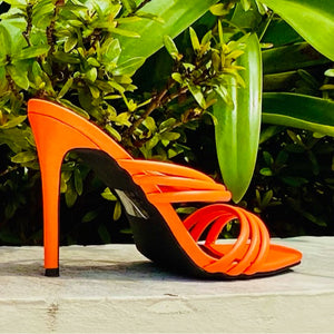 "Tango" Stiletto Heels Tangerine Orange