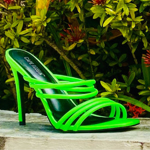 "Tango" Stiletto Heels Lime Green