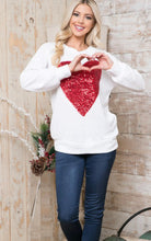 Load image into Gallery viewer, “Big Heart” Sequin Long Sleeve Top
