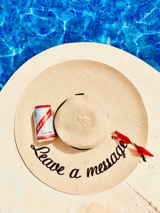 "Leave A Message" Beach Hat