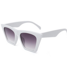 Load image into Gallery viewer, White &quot;Zora&quot; Cat Eye Sunglasses
