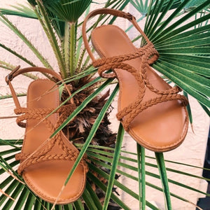 "Shala" Braided Flat Sandals