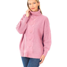 Load image into Gallery viewer, &quot;Beautiful Rose&quot; Turtleneck Sweater
