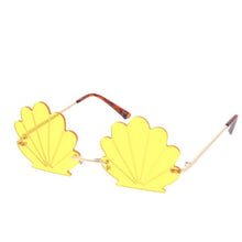 Load image into Gallery viewer, &quot;Glam Clam&quot; Yellow Seashell Sunglasses

